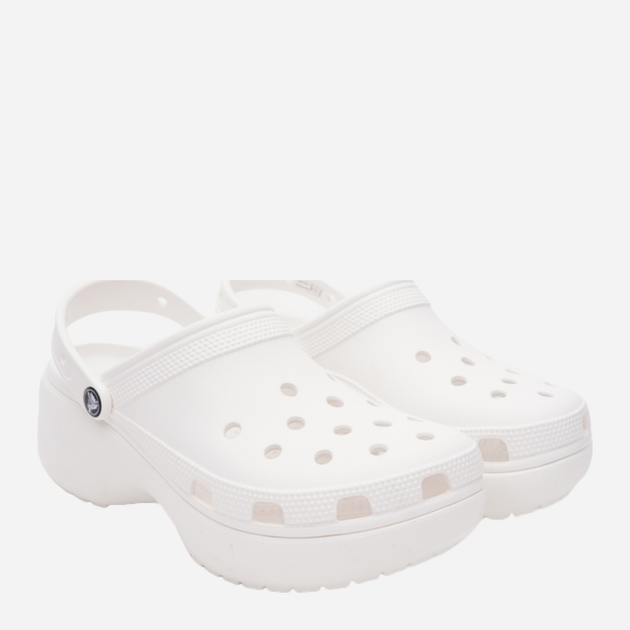 Жіночі крокси Crocs Classic Platform Clog W 206750-100 37,5 Білі (191448678460) - зображення 2