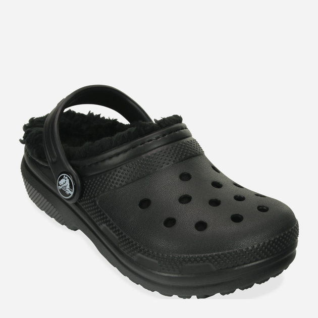 Дитячі крокси для хлопчика Crocs Classic Lined Clog Kids 207010-060 29-30 Чорні (191448702219) - зображення 2