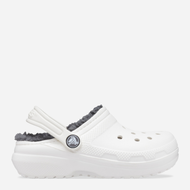 Chodaki chłopięce ocieplane Crocs Classic Lined Clog Kids 207010-10M 34-35 Białe (191448702349) - obraz 1