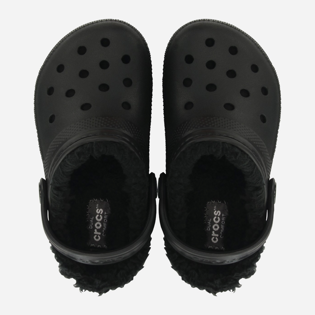 Підліткові крокси-сабо для хлопчика утеплені Crocs Classic Lined Clog Kids 207010-060 36-37 Чорні (191448702264) - зображення 4