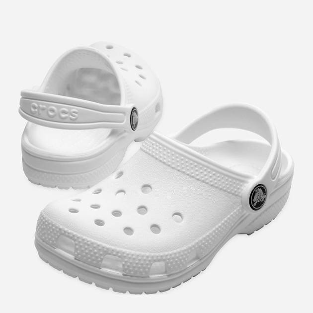 Підліткові крокси-сабо для хлопчика Crocs Classic Kids Clog K 206991-100 37-38 Білі (191448734623) - зображення 3
