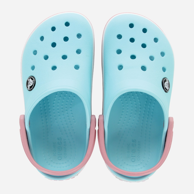 Дитячі крокси-сабо для дівчинки Crocs Crocband Kids Clog 207006-4S3 29-30 Блакитні (191448739765) - зображення 4