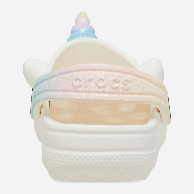 Дитячі крокси-сабо для дівчинки Crocs Classic Iam Rainbow Unicorn Clog T 209701-0WV 25-26 Молочні (196265543564) - зображення 5