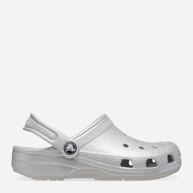 Chodaki dziecięce dla dziewczynki Crocs Classic Glitter Kids Clog T 206992-0IC 25-26 Srebrne (196265550470) - obraz 1