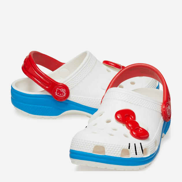 Дитячі крокси-сабо для дівчинки Crocs Hello Kitty Iam Classic Kids Clog 209454-100 33-34 Білі (196265573622) - зображення 3