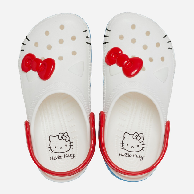 Дитячі крокси-сабо для дівчинки Crocs Hello Kitty Iam Classic Kids Clog 209454-100 32-33 Білі (196265573615) - зображення 4