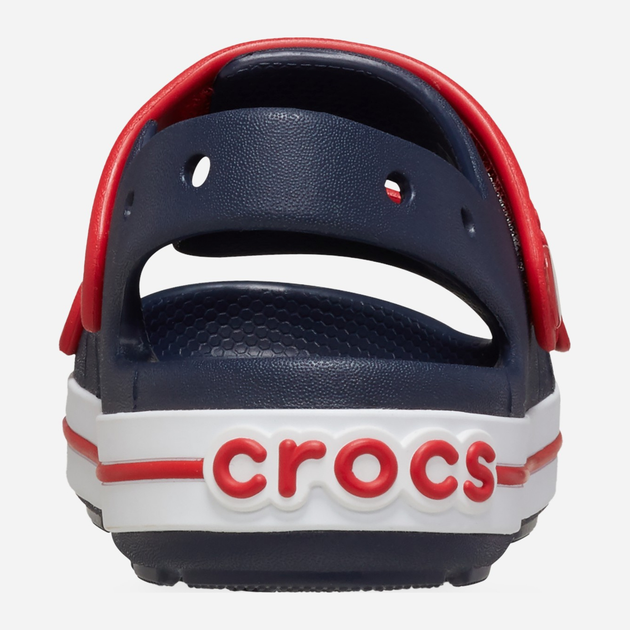 Дитячі сандалії для хлопчика Crocs Crocband Cruiser Sandal T Kids 209424-4OT 25-26 Темно-сині з червоним (196265604067) - зображення 5