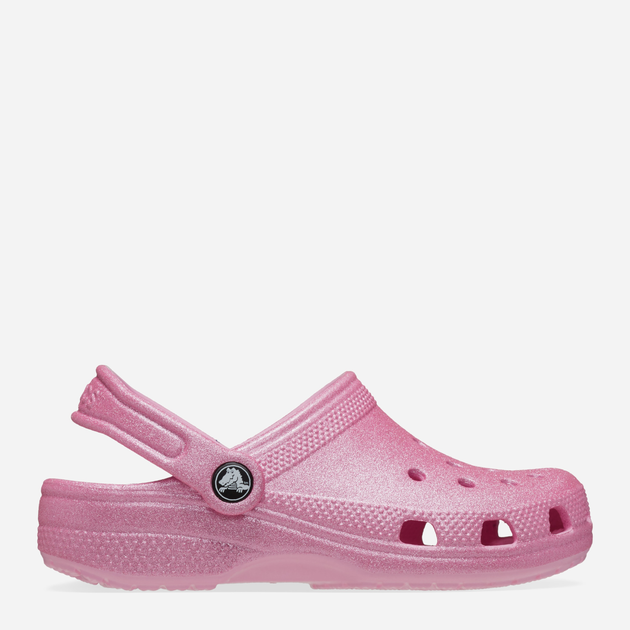 Chodaki dziecięce dla dziewczynki Crocs Classic Glitter Kids Clog T 206992-6XE 25-26 Różowe (196265650736) - obraz 1