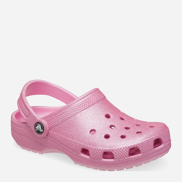 Дитячі крокси для дівчинки Crocs Classic Glitter Clog K 206993-6XE 32-33 Рожеві (196265650866) - зображення 2