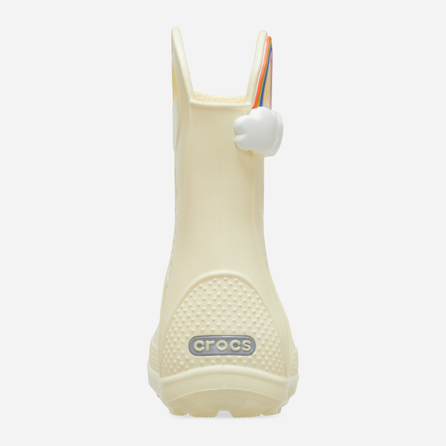 Дитячі гумові чоботи для дівчинки Crocs Handle It Rainbpw Rain Boot Kids 210026-76O 23-24 Молочні (196265679591) - зображення 6