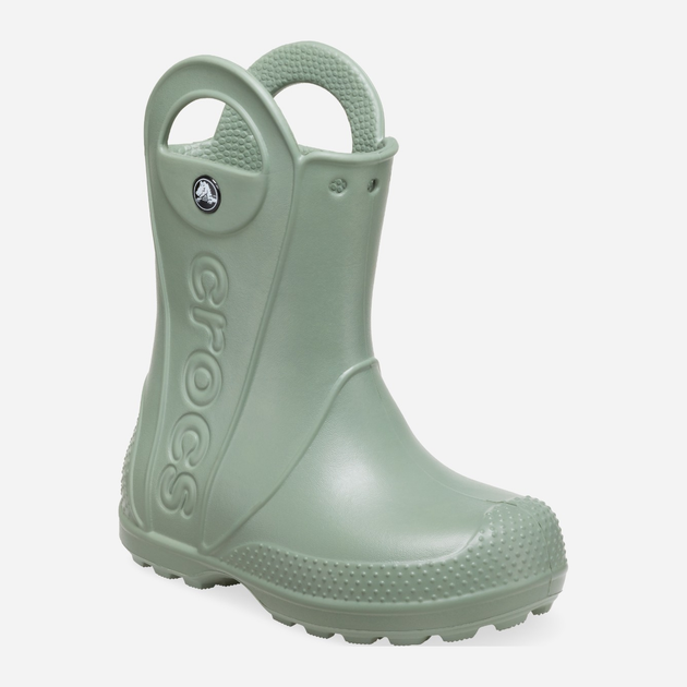 Дитячі гумові чоботи для хлопчика Crocs Handle Rain Boot Kids 12803-308 28-29 Салатові (196265744480) - зображення 2