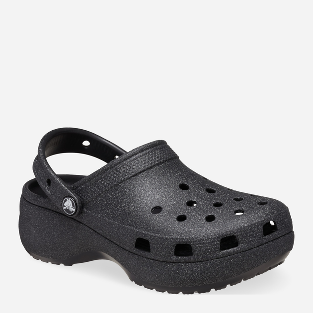 Жіночі крокси Crocs Classic Platform Glitter Clog W 207241-001 37-38 Чорні (196265748105) - зображення 2