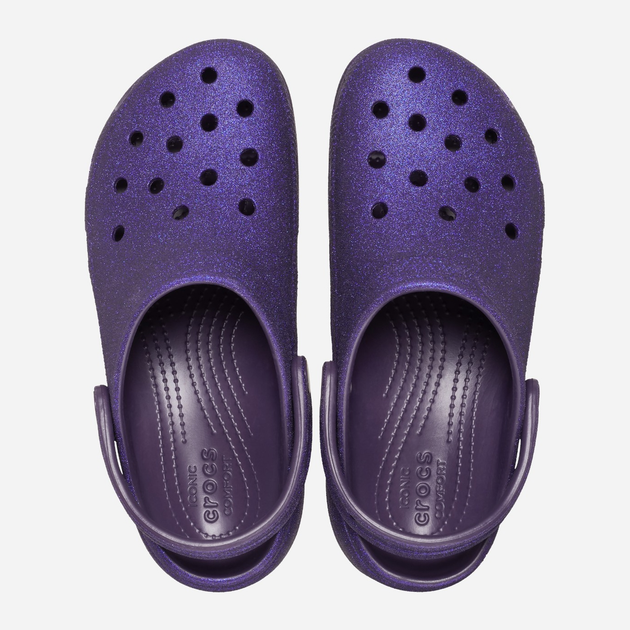 Жіночі крокси Crocs Classic Platform Glitter Clog W 207241-5AS 38-39 Фіолетові (196265748198) - зображення 4