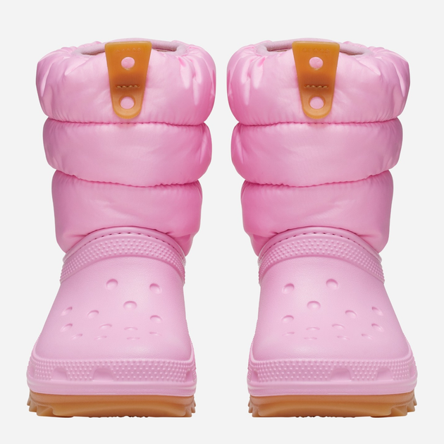 Дитячі зимові чоботи-дутики для дівчинки Crocs Classic Neo Puff Boot T 207683-6XQ 23-24 Світло-рожеві (196265749522) - зображення 4