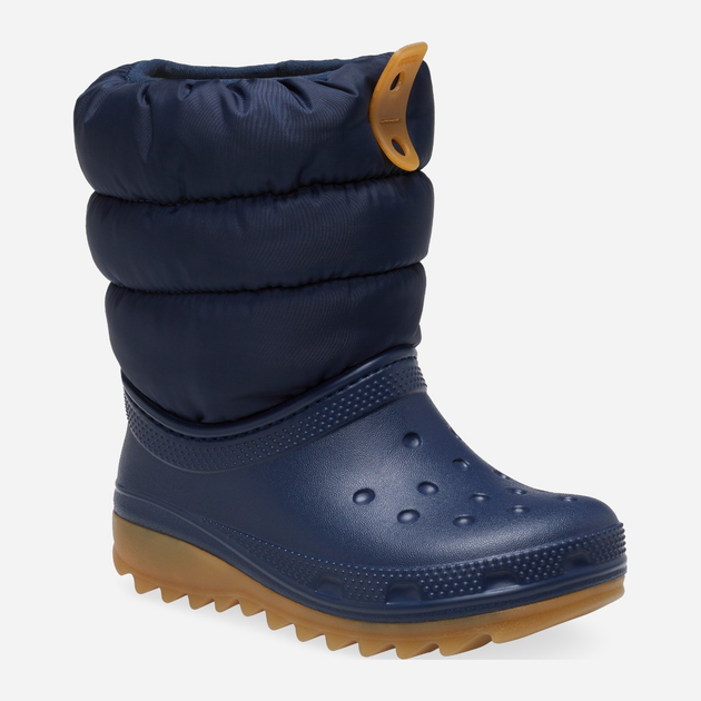 Śniegowce chłopięce ocieplane Crocs Classic Neo Puff Boot K 207684-4PQ 33-34 Granatowe (196265749591) - obraz 2