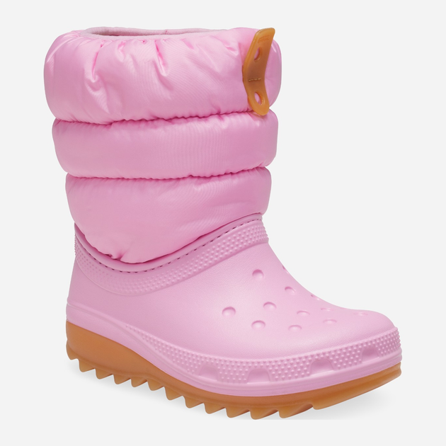 Śniegowce dziecięce dla dziewczynki ocieplane Crocs Classic Neo Puff Boot K 207684-6XQ 32-33 Różowe (196265749676) - obraz 2