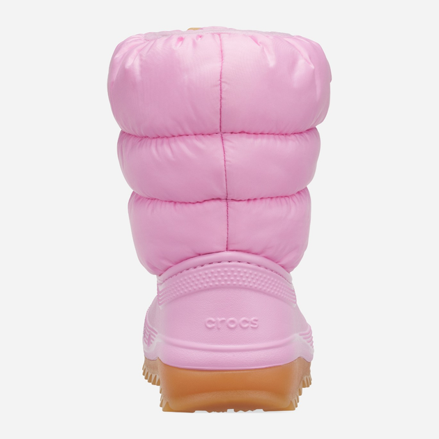 Підліткові зимові чоботи-дутики для дівчинки Crocs Classic Neo Puff Boot K 207684-6XQ 37-38 Світло-рожеві (196265749713) - зображення 6