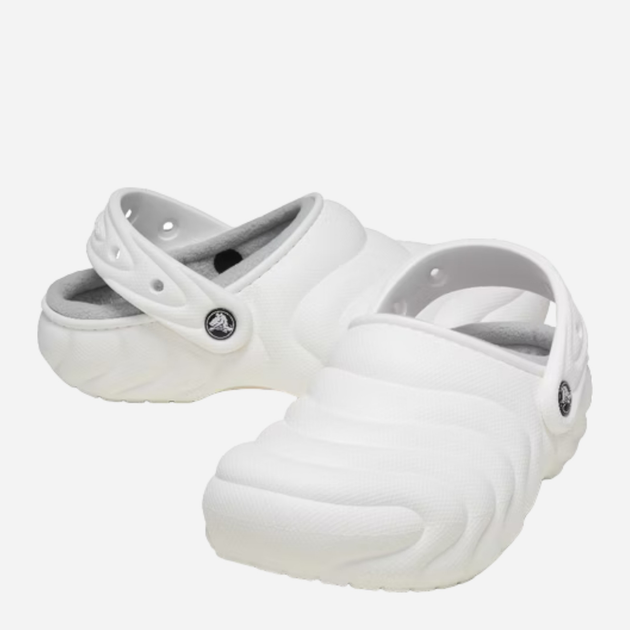 Chodaki damskie ocieplane Crocs Classic Lined Overpruff Clog 210059-100 38-39 Białe (196265760008/0196265760008) - obraz 4