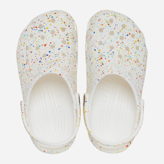Chodaki dziecięce dla dziewczynki Crocs Classic Paint Splatter Clog Kids 210349-94S 36-37 Białe (196265775606) - obraz 4