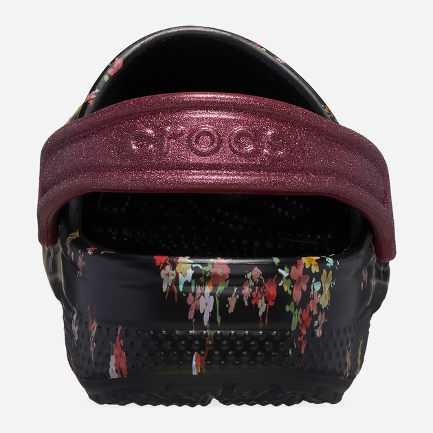 Підліткові крокси-сабо для дівчинки Crocs Classic Ditsy Floral Clog K 210354-0C4 37-38 Чорні (196265775705) - зображення 5