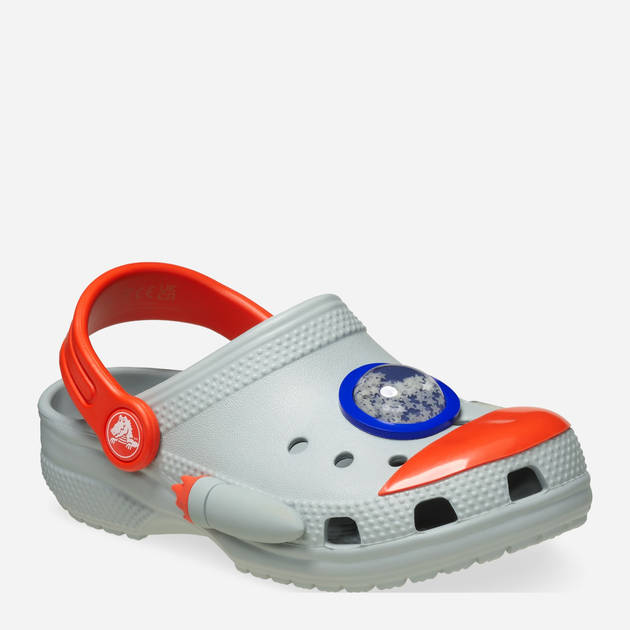 Chodaki chłopięce Crocs Classic Rocket Ship Clog T 210359-1NM 24-25 Szare (196265776092) - obraz 2