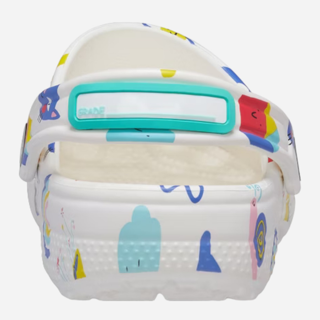 Дитячі крокси-сабо для дівчинки Crocs Classic Doodle Print Clog T 210357-94S 25-26 Білі (196265775965) - зображення 6