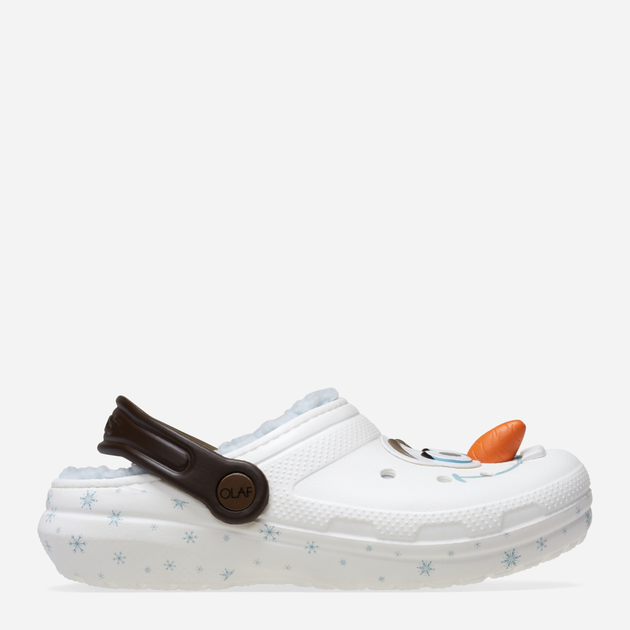 Chodaki dziecięce dla dziewczynki ocieplane Crocs Classic Frozen Olaf Clog T 210236-90H 23-24 Białe (196265808205) - obraz 1