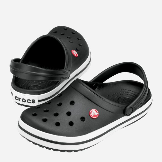 Chodaki damskie Crocs Crocband 11016-001 37-38 Czarne (883503475939) - obraz 3
