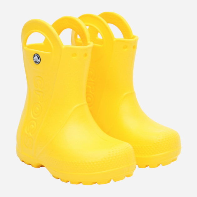 Kalosze dziecięce dla dziewczynki Crocs Handle Rain Boot Kids 12803-730 25 Żółte (883503861237) - obraz 2