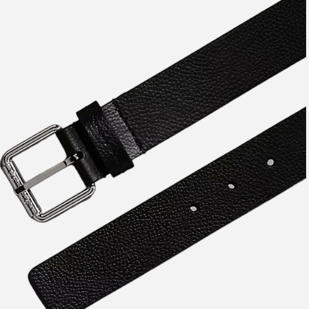 Ремінь чоловічий з натуральної шкіри Calvin Klein K50K511980-BEH 85 см Чорний (8720639025213) - зображення 3