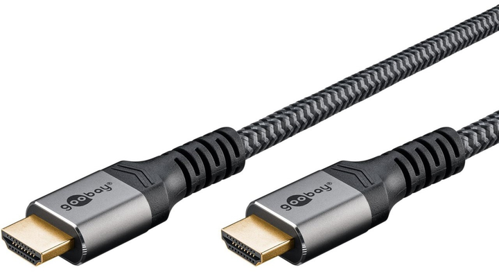 Kабель HDMI Goobay Plus Ultra High Speed з Ethernet 3 м Gray (4040849652622) - зображення 1