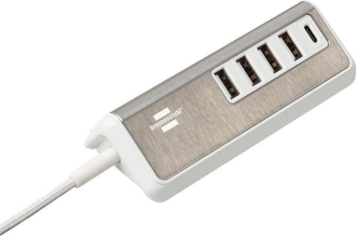 Зарядний пристрій Brennenstuhl Estilo Multiple Port 4x USB-A 1x USB-C White (4007123672295) - зображення 2