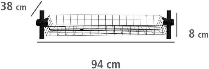 Koszyk do garderoby Wenko Herkules 2 szt Czarny (4008838339299) - obraz 6
