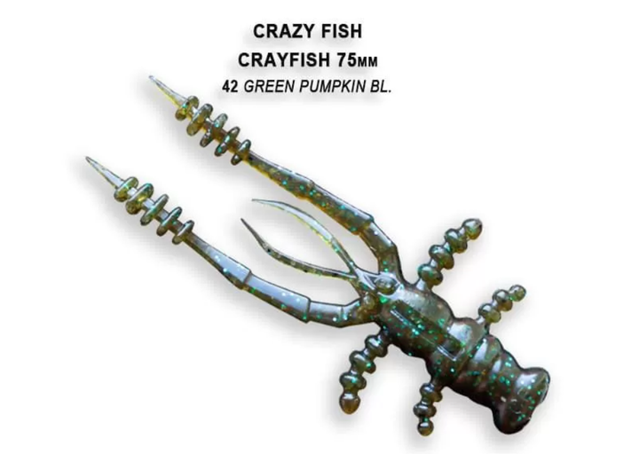 Силіконова приманка Crazy Fish Crayfish 3" 34-75-42-6 кальмар,34-75-42-6 - зображення 2