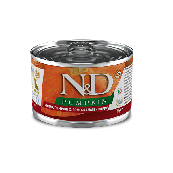 Влажный корм Farmina N&D Grain Free Pumpkin Chicken Puppy Mini для мелких щенков, тыква/курица/гранат,140г (*) - Фото 1 Влажный корм Farmina N&D Grain Free Pumpkin Chicken Puppy Mini для мелких щенков, тыква/курица/гранат,140г (*) - изображение 1
