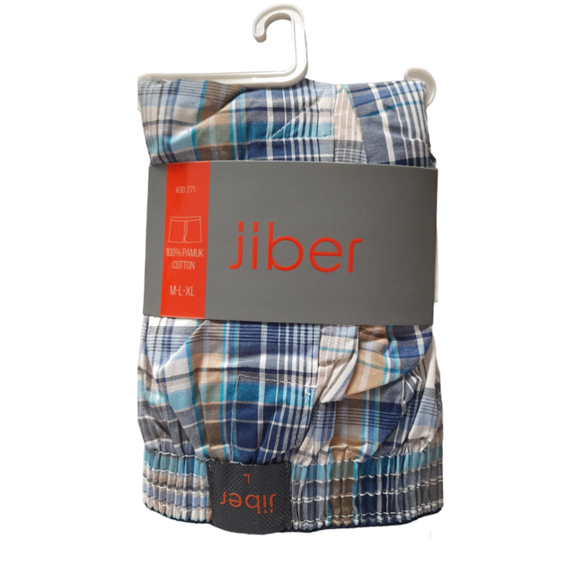 Трусы шорты 100% хлопок Jiber 271 XL Синий - Фото 2 Трусы шорты 100% хлопок Jiber 271 XL Синий - изображение 2