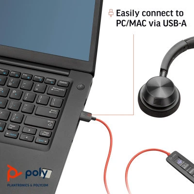 Наушники Poly Blackwire 3320-M USB-A/C (8X220AA) - Фото 3 Наушники Poly Blackwire 3320-M USB-A/C (8X220AA) - изображение 3