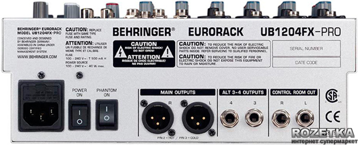 Behringer Eurorack UB1204FX-PRO – фото, отзывы