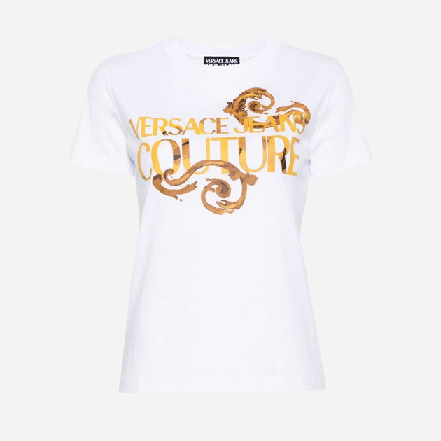 Koszulka damska bawełniana Versace Jeans Couture vjc76hahg00cj00gg03 XS Biała (8052019591026) - obraz 4