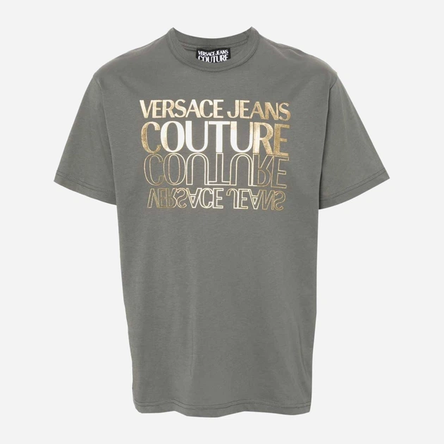 Koszulka męska bawełniana długa Versace Jeans Couture vjc76gaht10cj00tg14 L Szara (8052019580556) - obraz 4