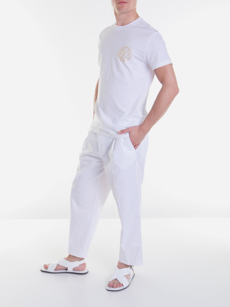 Koszulka męska bawełniana długa Versace Jeans Couture vjc76gaht02cj00tg03 3XL Biała (8052019599725) - obraz 3