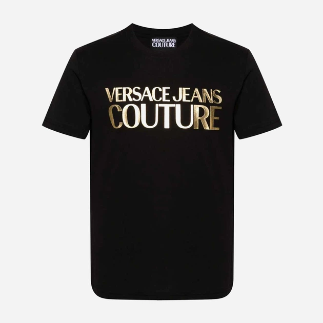 Koszulka męska bawełniana długa Versace Jeans Couture vjc76gaht00cj00tg89 L Czarna (8052019580167) - obraz 5