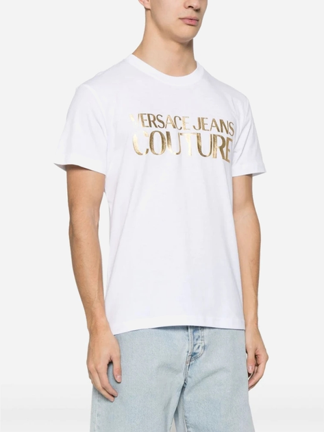 Koszulka męska bawełniana długa Versace Jeans Couture vjc76gaht00cj00tg03 3XL Biała (8052019580020) - obraz 1