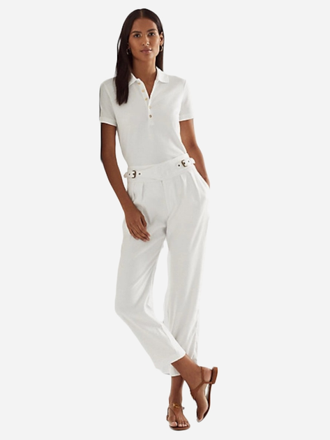 Поло жіноче Lauren Ralph Lauren lrl200679219008 L Біле (5045018196210) - зображення 3