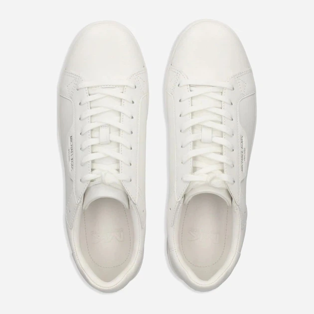 Sneakersy męskie do kostki skórzane Michael Kors mko42s4kefs1l-085 42 (9US) Białe (197677293658) - obraz 4