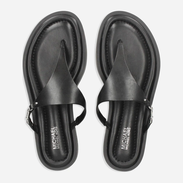 Klapki japonki damskie skórzane Michael Kors mko40s4dnfs1l-001 37 (7US) Czarne (197677377945) - obraz 4