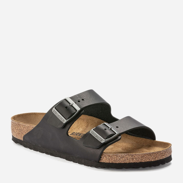 Klapki męskie skórzane Birkenstock bir1023141 41 Czarne (4061417841583) - obraz 2