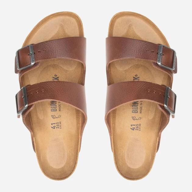 Чоловічі шльопанці Birkenstock bir1023117 42 Коричневі (4061417840302) - зображення 4