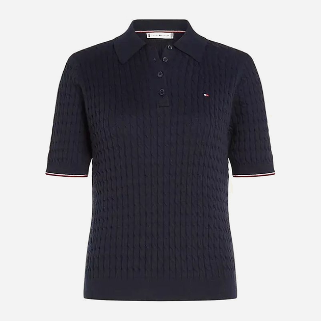 Polo damskie Tommy Hilfiger thww0ww41878dw5 L Granatowe (8720646847204) - obraz 1