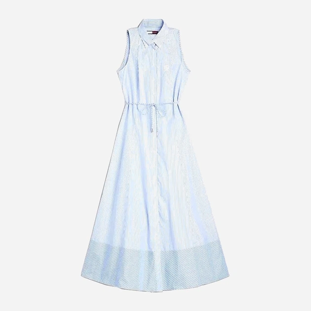 Плаття-сорочка міді літнє жіноче Tommy Hilfiger thww0ww41528ybl 38 Блакитне (8720646834105) - зображення 5